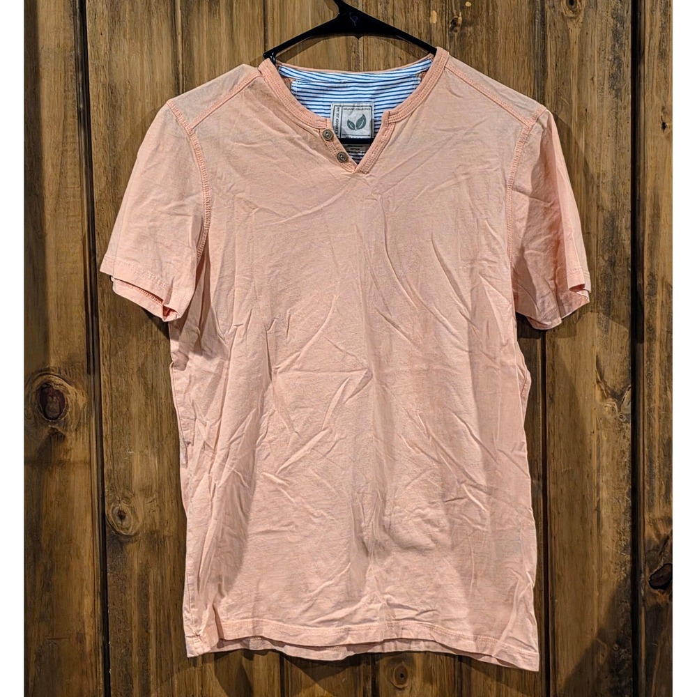 Alexander Julian Womens Size S Pink Henley T-Shirt Short Sleeve Everyday Comfort